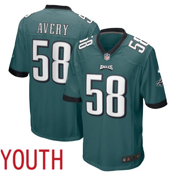 Youth Philadelphia Eagles 58 Genard Avery Green Nike Limited Player NFL Jersey